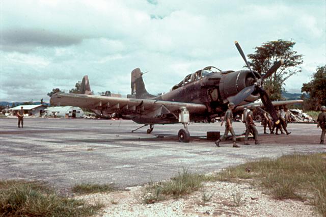 Kontum Damaged Skyraider 