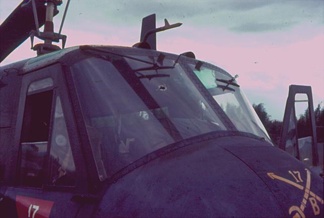 Bullet Hole In Co-pilot's Window